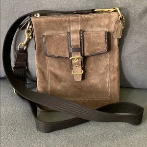 Coach suede crossbody bag (brown)